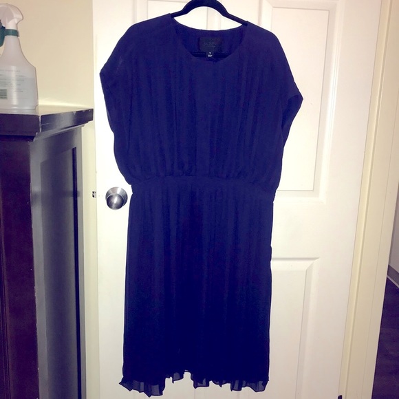 J Crew Pleated Dress 16 in navy - Picture 6 of 14